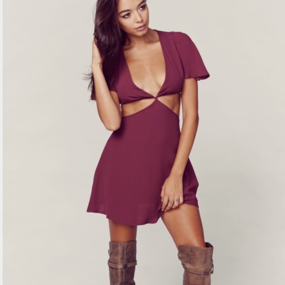 Burgundy cut out dress - new without tags